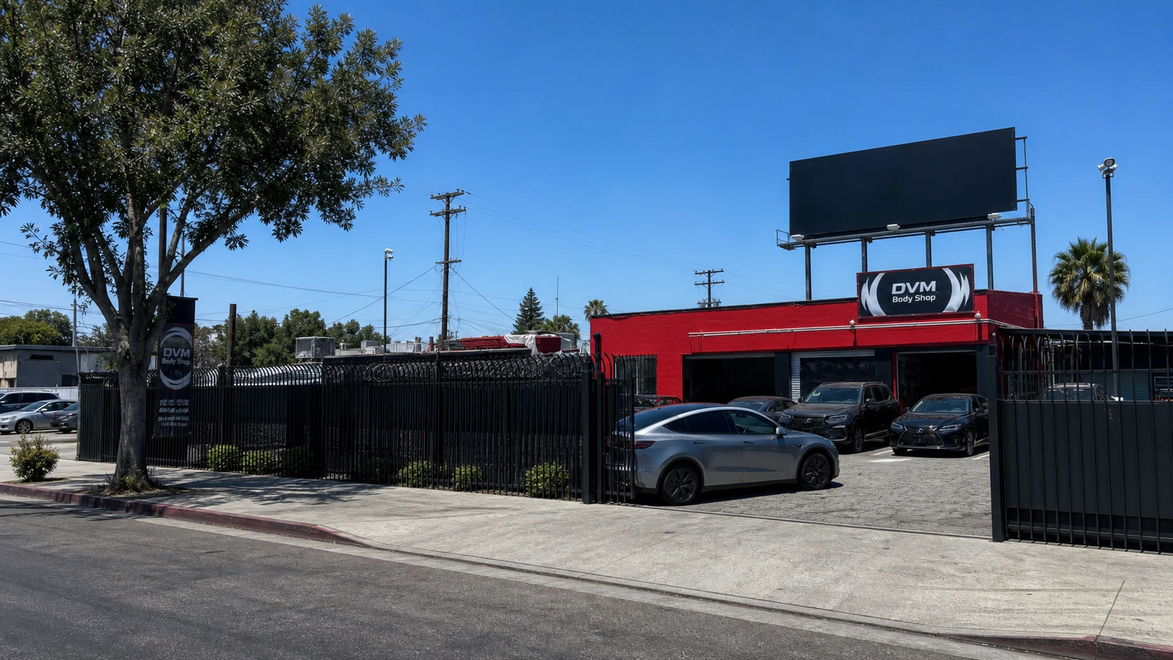 AI photorealistic DVM Body Shop visit and location exterior